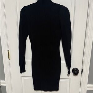 Elegant Black Turtleneck Dress